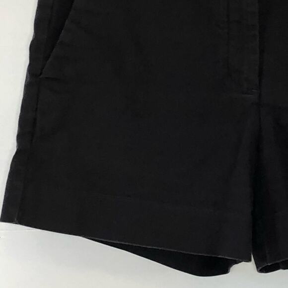 Gap Tailored Stretch Black Shorts Size 8R Flat Front Khaki Style - Picture 6 of 12